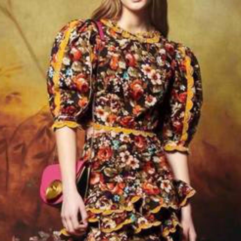 NEW CeliaB Ceddar Floral Ruffle Courderoy Crop Top Size XS